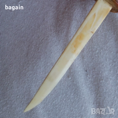 Руска империя. Нож. Моржов зъб., снимка 2 - Антикварни и старинни предмети - 52795437