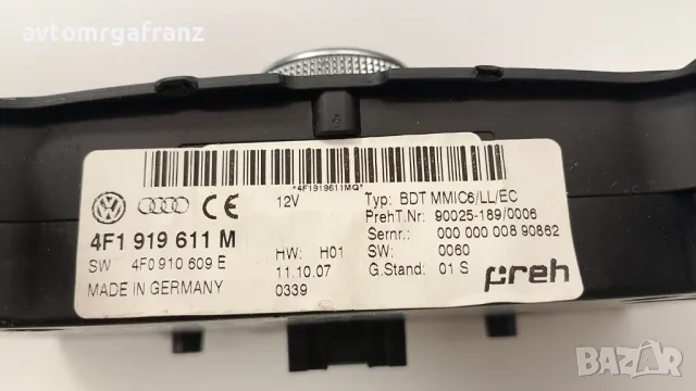  4F0910609E Панел навигация Audi A6 4F, снимка 2 - Части - 50203538