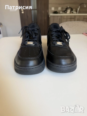 Черни мъжки сникърси маратонки Nike Air Force 1 Low ниски кецове, размер 45, черен цвят, black, AF1, снимка 6 - Маратонки - 56043077