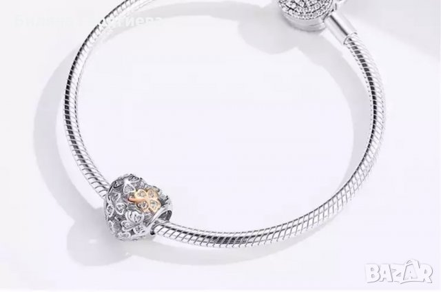 Талисман за гривна Пандора Clover сребро s925 модел 013, снимка 7 - Гривни - 34479312