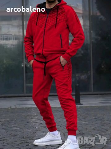 Мъжки комплект от две части, суичър с цип и спортен панталон, 6цвята , снимка 9 - Спортни дрехи, екипи - 39665443