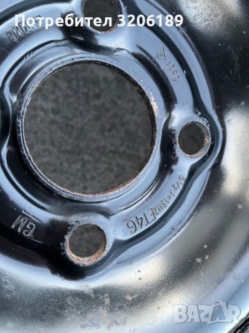 Железна джанта 13 цола 4х100 за Опел, снимка 6 - Гуми и джанти - 42909961