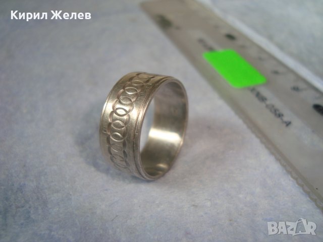 СТИЛНО ОРНАМЕНТИРАН РЕТРО АРТ СРЕБЪРЕН ПРЪСТЕН СРЕБРО 925 Тип ХАЛКА 32372, снимка 6 - Пръстени - 38362064