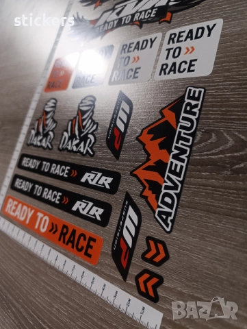 Стикери КТМ KTM Stickers 16 бр. Ready to race Dakar, снимка 5 - Аксесоари и консумативи - 51433279