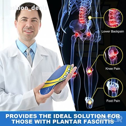 Нови стелки за обувки ортопедична опора Подложка при болка Вложки, снимка 4 - Други - 40130503