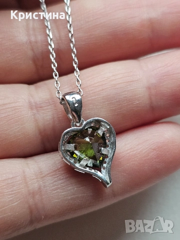 Красиво сребърно колие, снимка 3 - Колиета, медальони, синджири - 54235115