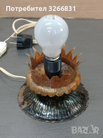 ретро настолна лампа ковано желязо 