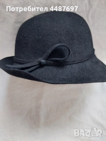 Дамска филцова шапка, снимка 3 - Шапки - 52824087