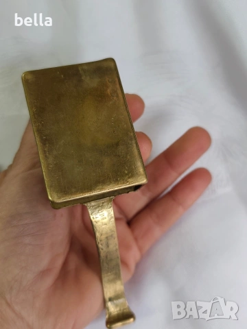 Месингов свещник „Кибритница“., снимка 5 - Антикварни и старинни предмети - 54280584