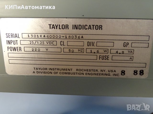 Регистратор Taylor Indicator 1301KA60000-18036A, снимка 3 - Резервни части за машини - 37461081