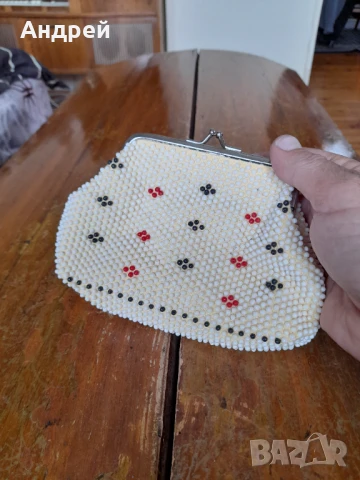 Старо мънистено портмоне #19, снимка 2 - Други ценни предмети - 50566594