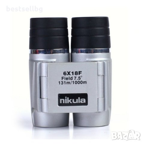 Мини туристически бинокъл Nikula 6x18 за театър опера лов риболов деца, снимка 6 - Екипировка - 30323219