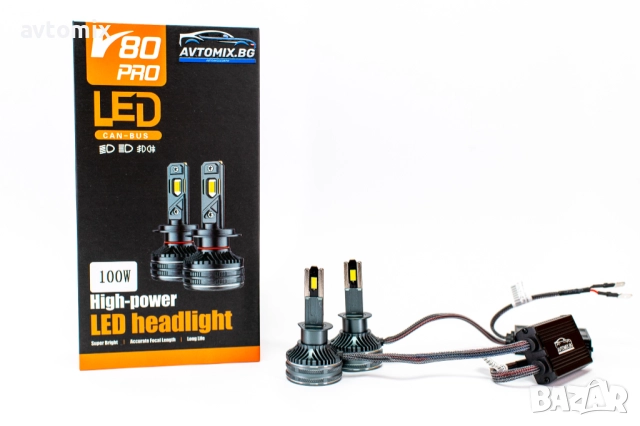 LED Крушки Н1 100w 10000LM,12-24v canbus, снимка 9 - Аксесоари и консумативи - 51804185