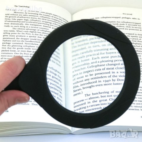 Голяма увеличителна мощна стъклена лупа с LED осветление за четене 3Х, снимка 2 - Други инструменти - 29096589