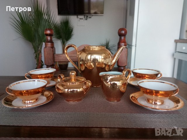 Антикварен и богато позлатен.Костен порцелан-Бавария.Маркиран.Ръчно изработен.Възможен коментар-цена, снимка 2 - Антикварни и старинни предмети - 40667437