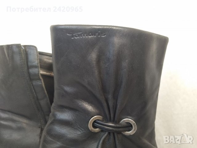Tamaris боти естествена кожа, снимка 7 - Дамски боти - 33889697