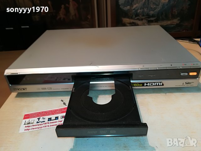 SONY RDR-HX825 HDMI HDD/DVD RECORDER-160GB 2705221900, снимка 4 - Плейъри, домашно кино, прожектори - 36895773