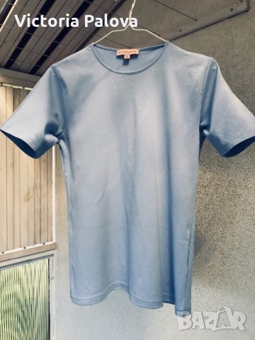 Гладка плътна тениска-блуза,памук, снимка 2 - Тениски - 29431054