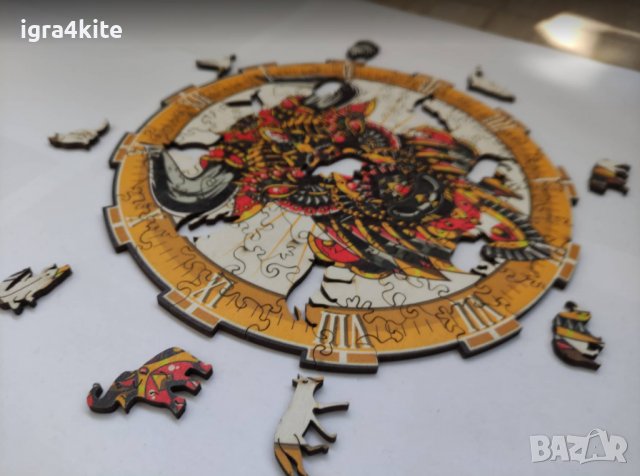 Бизон Бик | Дървен пъзел часовник с части на животни / 9 модела, снимка 6 - Игри и пъзели - 39376264