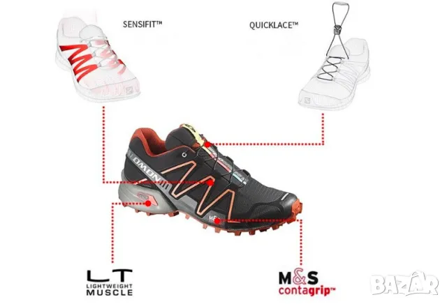 Salomon  Speedcross 4 GTX  GORE-TEX  номер 45,5-46 водоустойчиви , снимка 2 - Маратонки - 48286662