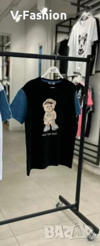 Тениска с деним , снимка 4 - Тениски - 50886688