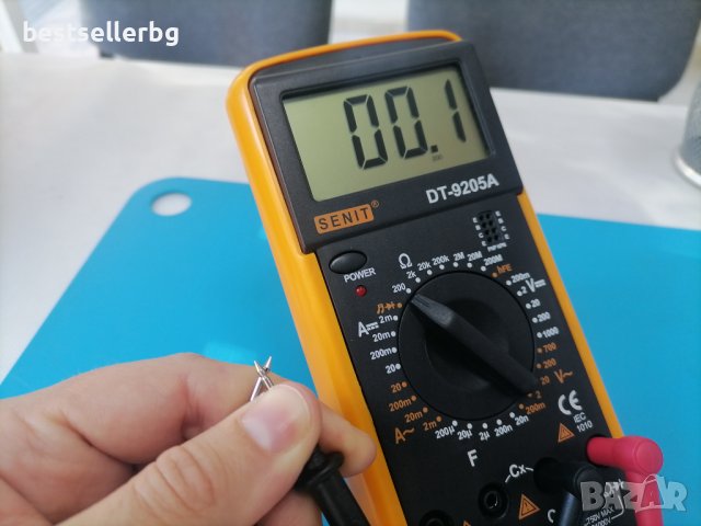 Мултиметър DT-9205А с UNI T сонди с включена батерия, снимка 7 - Друга електроника - 42491489
