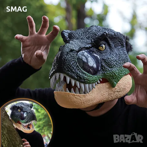 Маска на динозавър T-REX със звук и светлина S_1235916, снимка 2 - Други - 48045164