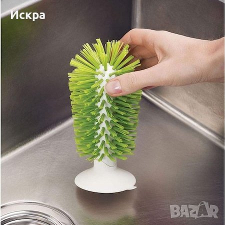 Четка за миене на чаши с вендуза , снимка 3 - Аксесоари за кухня - 38425342