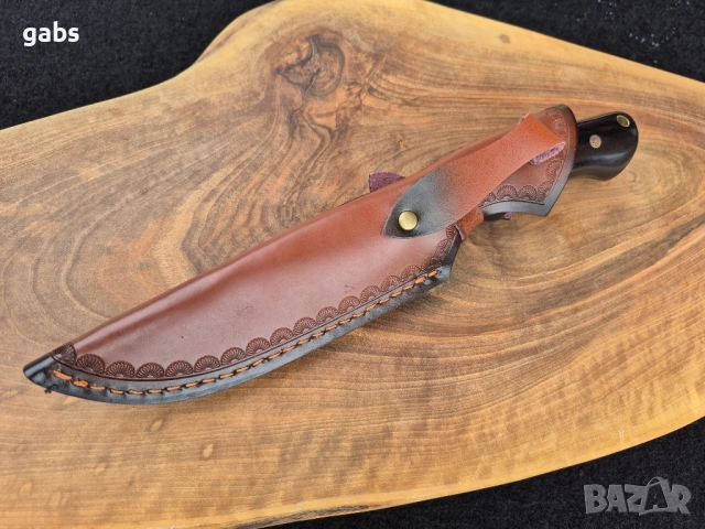 Ръчно изработен ловен нож с кожена кания LN424, снимка 5 - Ножове - 52324870