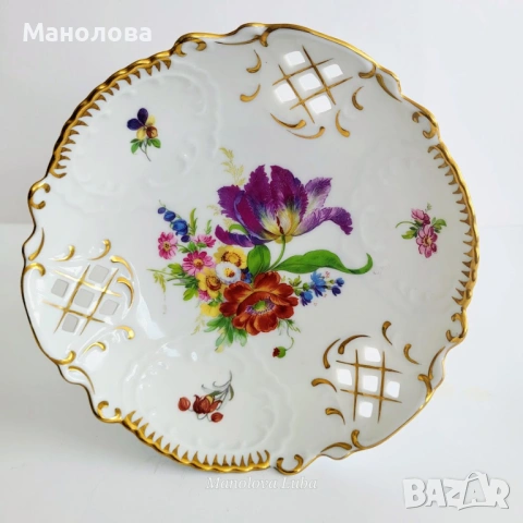 Порцеланова фруктиера, снимка 4 - Други ценни предмети - 54297889