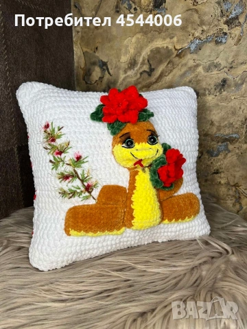 Черна котка ,плетена възглавница с цип и змийче             , снимка 7 - Плюшени играчки - 51230848