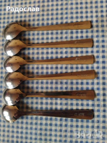 стари лъжици за кафе Петко Денев , снимка 4 - Прибори за хранене, готвене и сервиране - 54364649