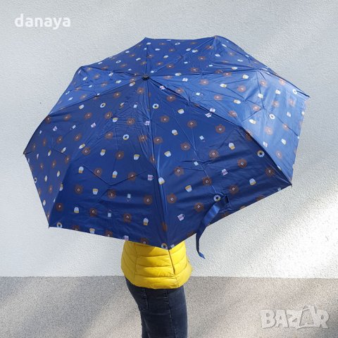 2433 Сгъваем автоматичен чадър на мечета с UV защита, снимка 4 - Други - 34235527