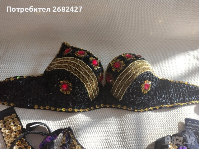 Сутиен с банели и флорални мъниста за коремни танци, карнавален рейв топ, костюм, снимка 2 - Бельо - 51887538