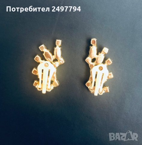 Обеци-клипс, снимка 3 - Обеци - 29766368