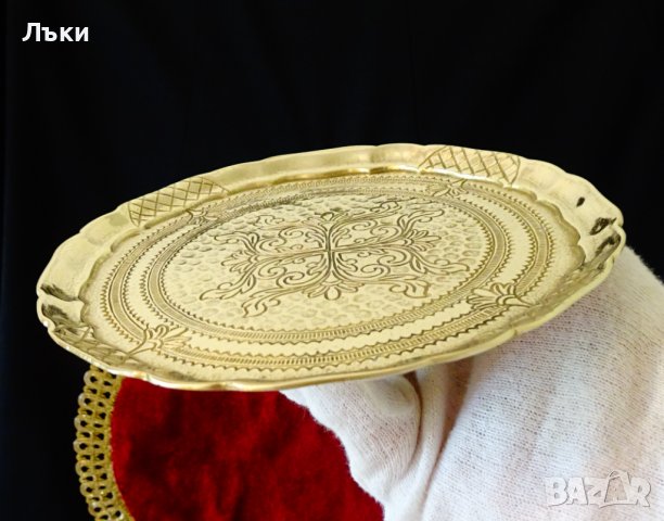 Авторска бронзова чиния,плато,поднос. , снимка 4 - Антикварни и старинни предмети - 36597595
