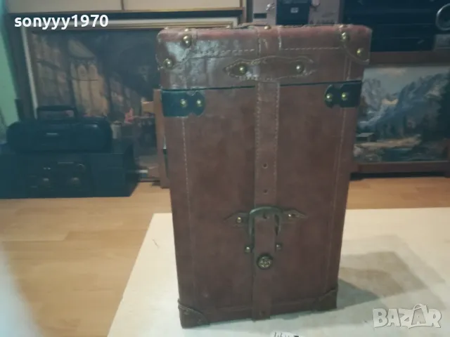 MADE FOR IRISH PROVINCIAL HAMPERS-КОЖЕН КУФАР LHD1E2209242040, снимка 6 - Антикварни и старинни предмети - 47324247