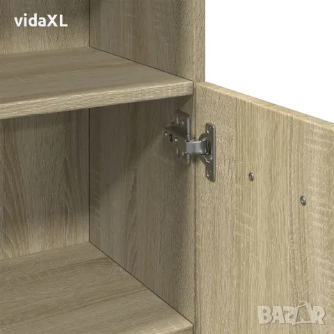 vidaXL Шкаф за баня, сонома дъб, 30,5x30x179 см, инженерно дърво, снимка 8 - Шкафове - 56148232