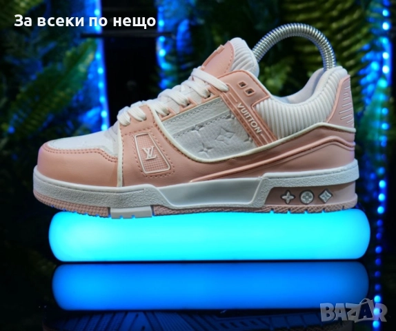 Louis Vuitton Дамски Маратонки С Кутия👟Дамски Спортни Обувки Цвят Бяло и Розово Код S315, снимка 2 - Маратонки - 52427831