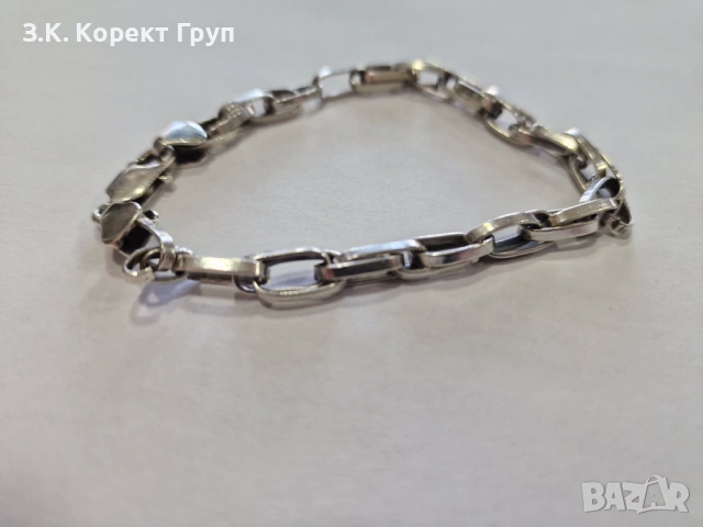 Сребърна гривна 925 / 16,32 гр., снимка 3 - Гривни - 54105583