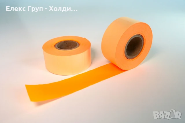 Етикети за двуредови маркиращи клещи 26х16 mm, сигнални цветове - жълт, оранжев, зелен, снимка 2 - Друго търговско оборудване - 51042301