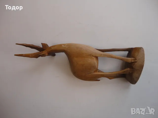 Дървена фигура пластика антилопа газела , снимка 13 - Декорация за дома - 50254795