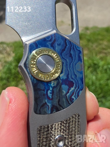 TwoSun TS142 М390 Titanium Integral Timascus-Micarta, снимка 4 - Ножове - 54329378