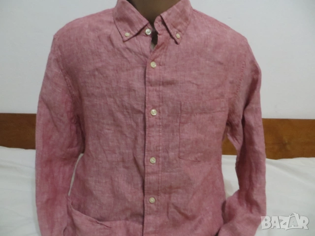 Мъжки ризи с дълъг ръкав лен , снимка 11 - Ризи - 50943822