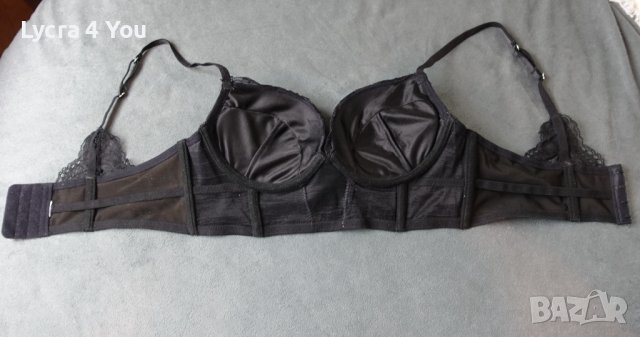 80В страхотен кожен сутиен със сменяеми подплънки и твърди чашки, снимка 6 - Бельо - 42238419