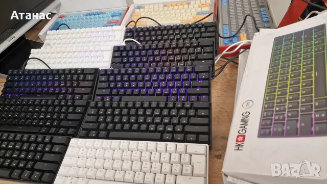 Лот 8 бр. Чисто нови Механични Клавиатури 60% ARGB (HK Gaming / Mizar) + Бонуси, снимка 3 - Клавиатури и мишки - 55875874