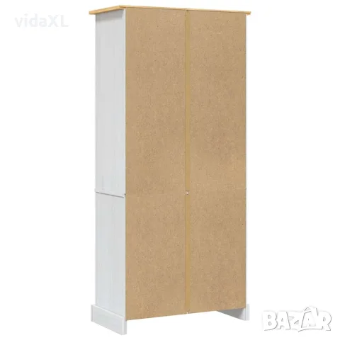 vidaXL Бюфет, мексикански бор, стил Корона, бял, 80x40x170 cм, снимка 8 - Бюфети - 56146541