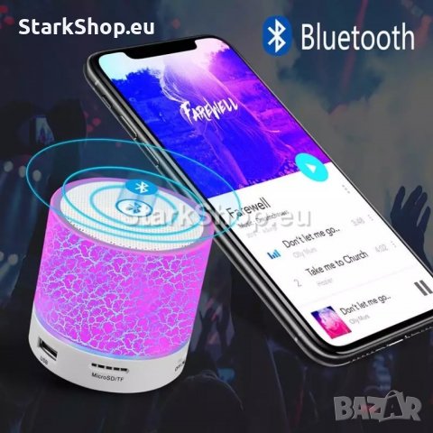  Мини портативна LED тонколонка – Bluetooth, USB, MicroSD