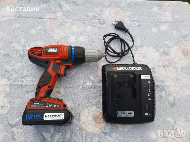 Професионален акумулаторен винтоверт,бормашина BLACK  DECKER   HP186F4L, снимка 1 - Винтоверти - 30850048