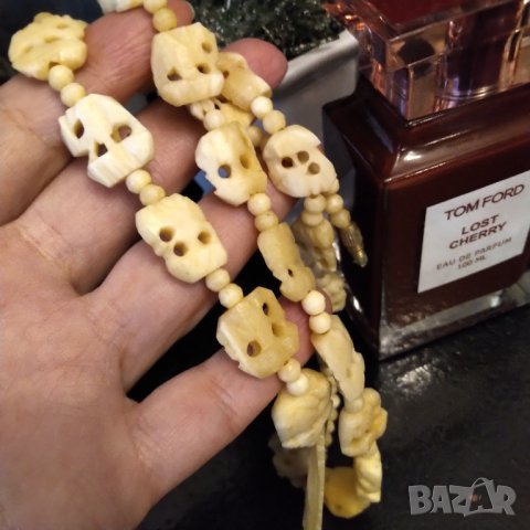 Ретро огърлица слонова кост 30 те години НАМАЛЕНИЕ, снимка 3 - Колиета, медальони, синджири - 39077202
